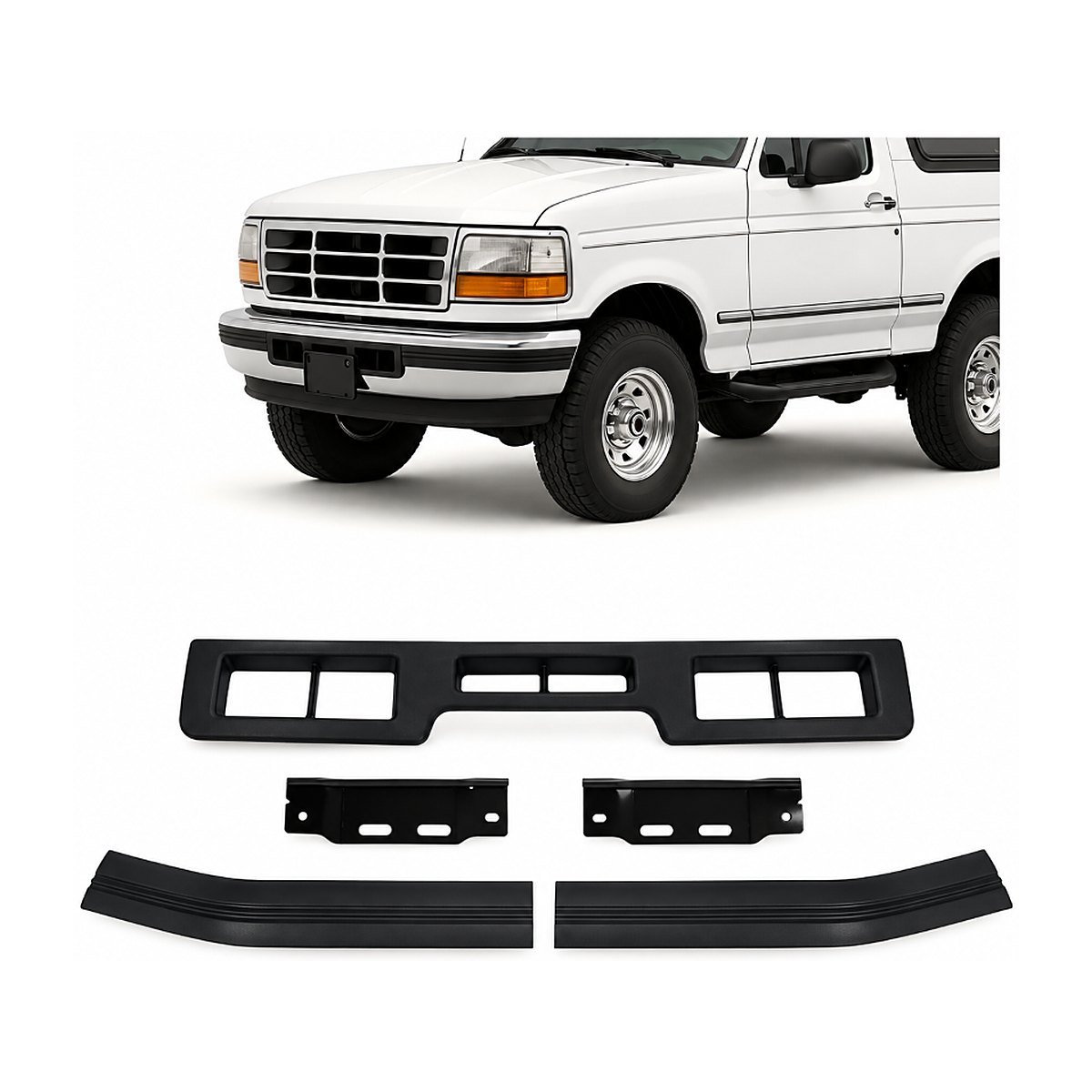 Accesorios molduras de bómper delantero Ford F-150 Bronco 1992-1996