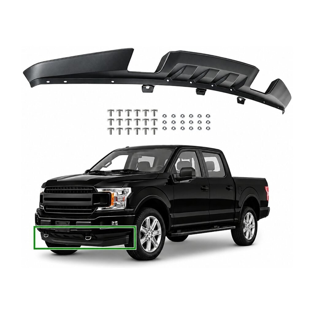 Babero inferior bómper delantero con huecos para ganchos Ford F-150 Lobo 2018-2020