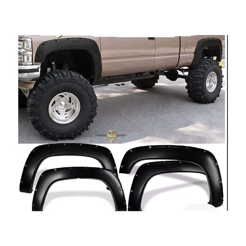 Extensiones de guardabarros negras (4 piezas) Chevrolet Silverado Cheyenne 1988-1998