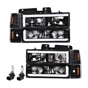 Juego de farolas delanteras proyector con DRL Chevrolet Silverado Cheyenne 1988-1998