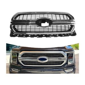 Persiana cromada líneas horizontales finas Ford F-150 Lobo 2021-2023