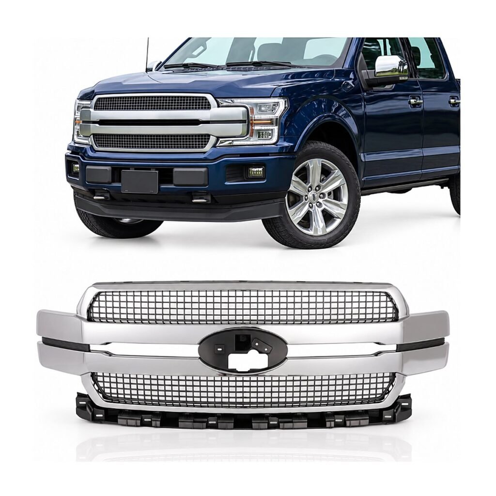 Persiana cromada malla cuadrada Ford F-150 Lobo 2018-2020