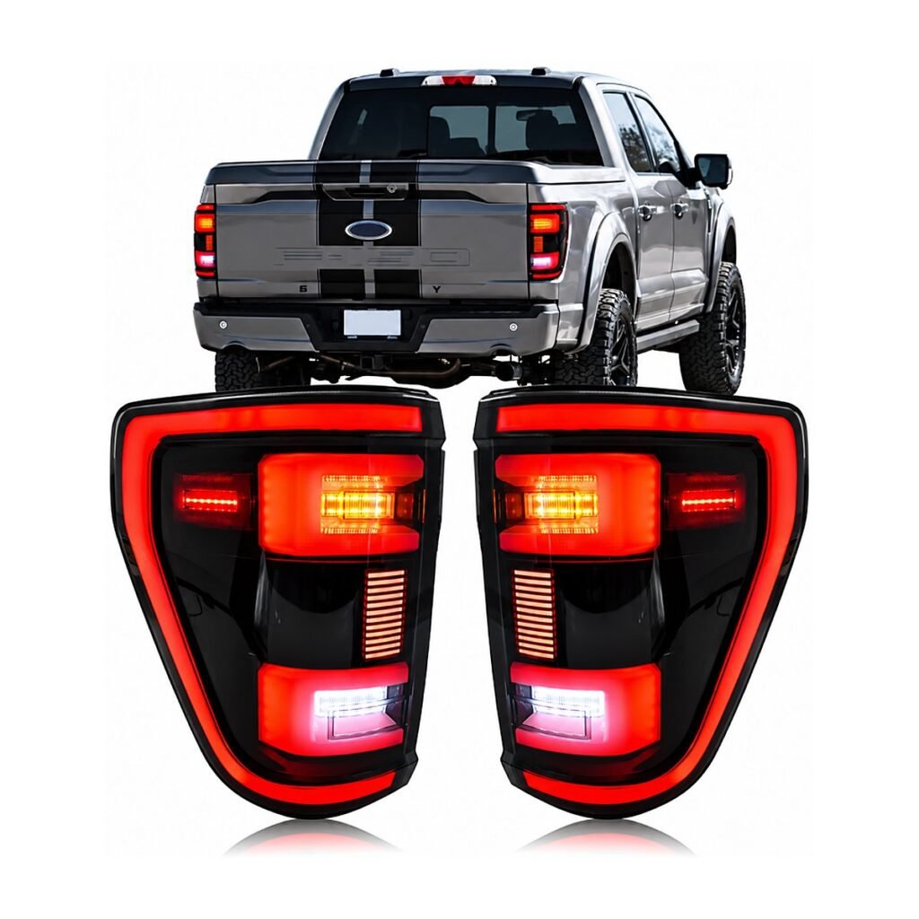Stops LED ahumados con borde rojo Ford F-150 Lobo 2021-2023